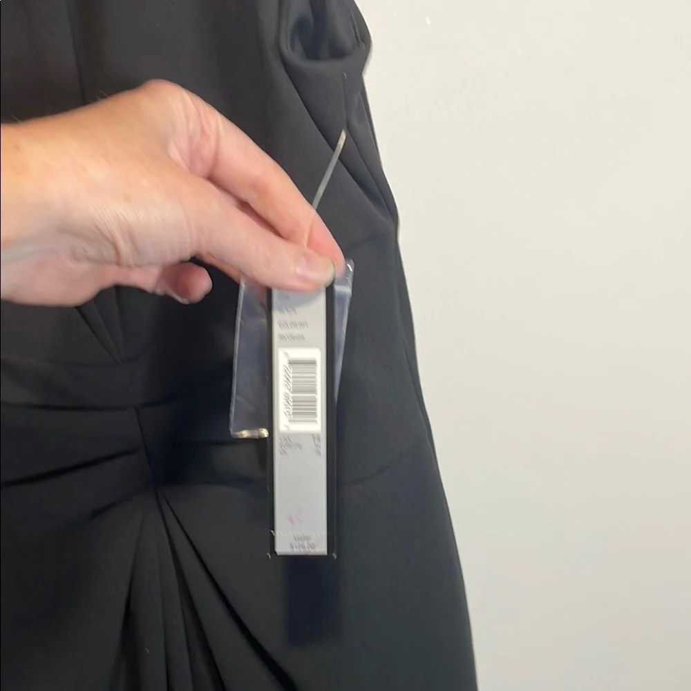Tahari ASL Cocktail Dress Embellished Neck Ruched Size 14 nwt - Picture 7 of 13